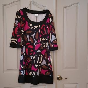 Women's Long Sleeves Print Dress, Brand NEW